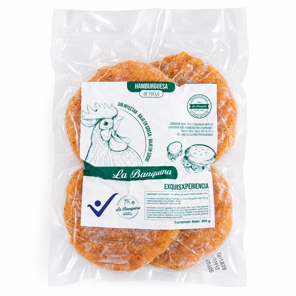 Hamburguesas de Pollo Banquiva (500 g)