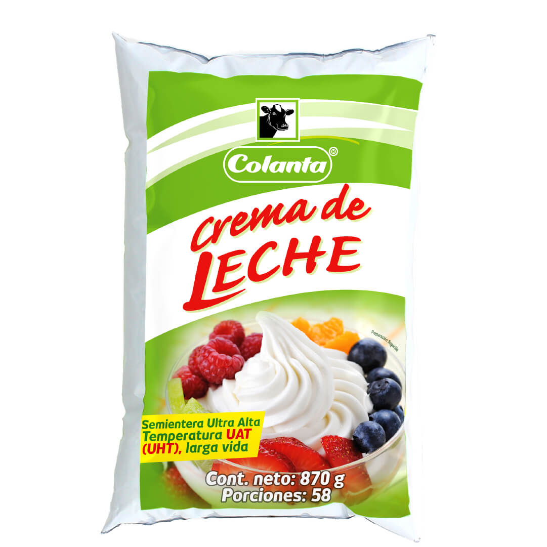 Crema de Leche Uht Bolsa Colanta (870 g)