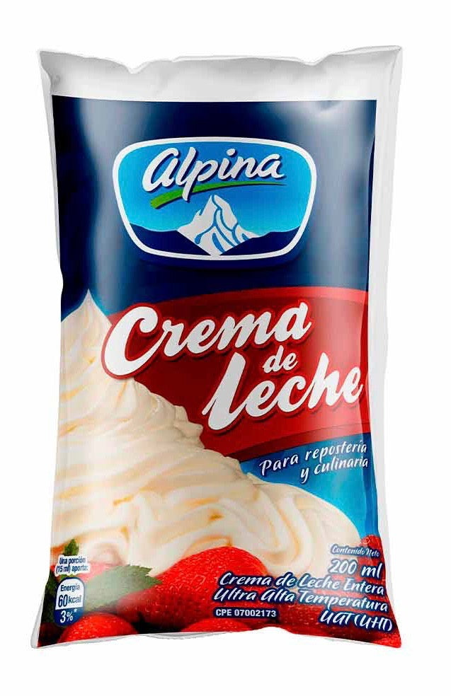 Crema Leche Alpina Bolsa (200 g)