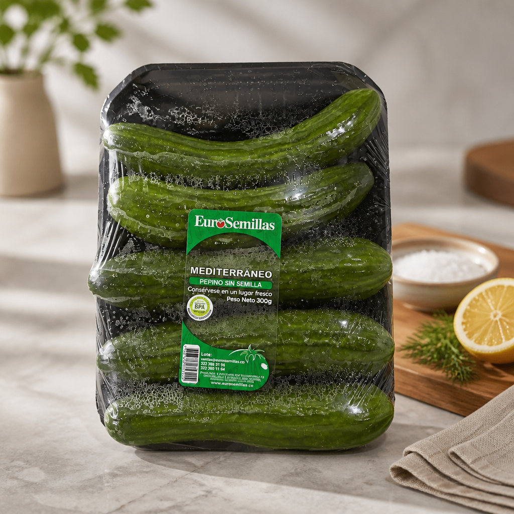 Pepino Mediterraneo Sin Semilla (bandeja 300 g)