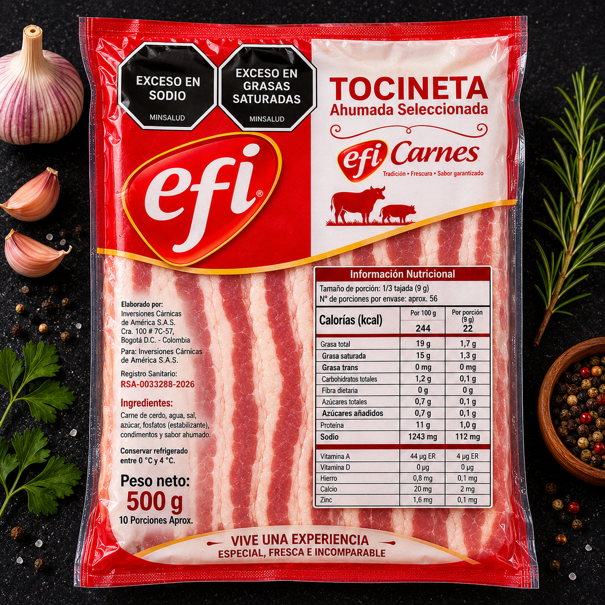 Tocineta Eficarnes (500 g)