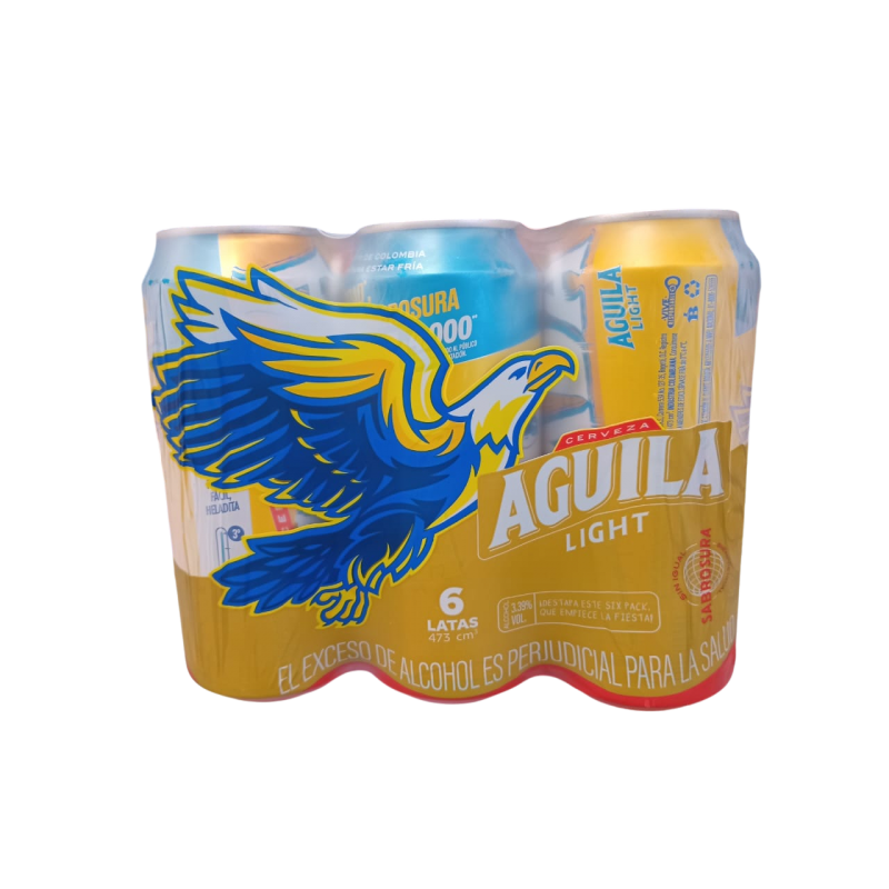Cerveza Aguila Light 6 und (473  ml)